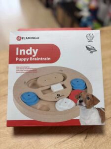 Jouet interactif en bois pour chiot