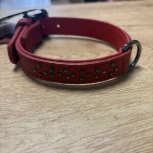 Collier clous denver rouge