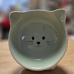 Gamelle céramique verte chat 125ml
