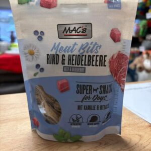 Meat bits mac's Boeuf et Myrtille 90g