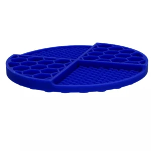 Tapis anti-glouton rond bleu