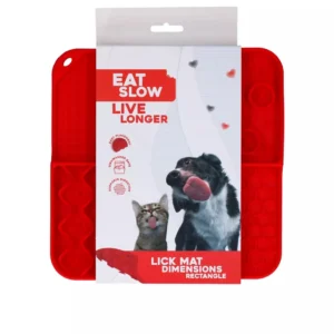 Tapis anti-glouton rectangle rouge