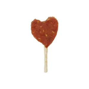 Sucettes cœur à mâcher au canard et noix de coco 10cm